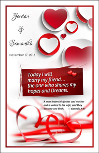 Wedding Program Cover Template 2 - Version 1